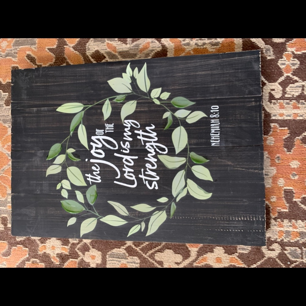 Rustic Farmhouse Wooden Scripture Sign